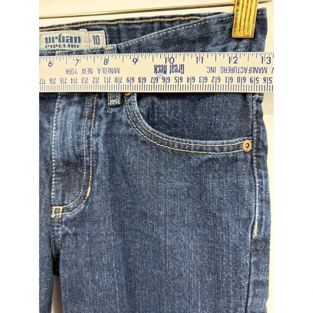 Urban Pipeline Boys Dark Wash Straight Leg Denim Jeans Size 10‎ Regular